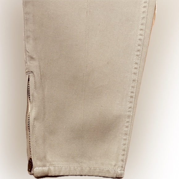 EUC Coca-Cola SZ 12 khaki pants, 4 pockets, tapered legs w/side zip at ankles - Picture 9 of 13